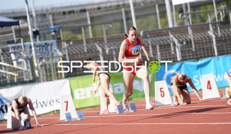 Sohn Nelly (1362) beim Sprint-Start im Stadion Oberwerth Koblenz