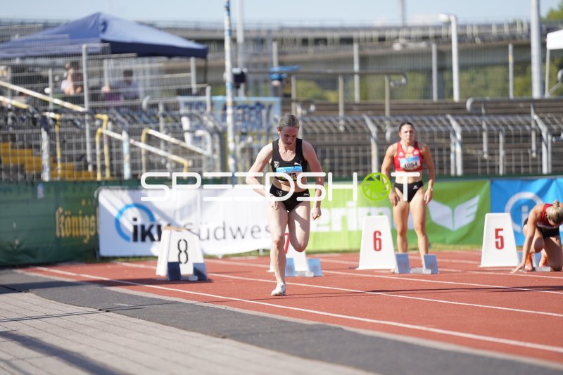 Schürle Hannah (175) beim Sprint im Stadion Oberwerth Koblenz