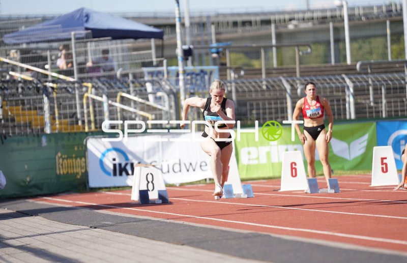 Schürle Hannah (175) beim Sprint im Stadion Oberwerth Koblenz