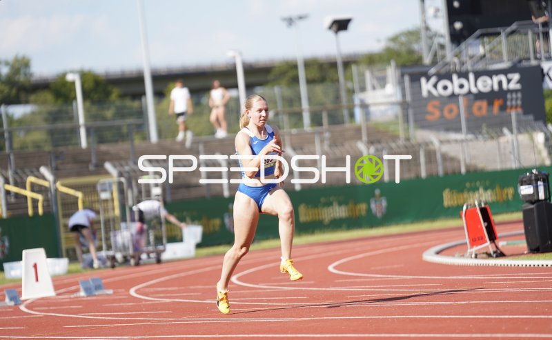 Pätzel Pia (553) beim Sprint im Stadion Oberwerth Koblenz