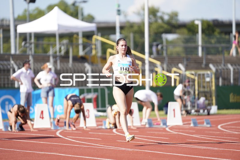 Helios Ksenia (1143) beim Sprint im Stadion Oberwerth Koblenz