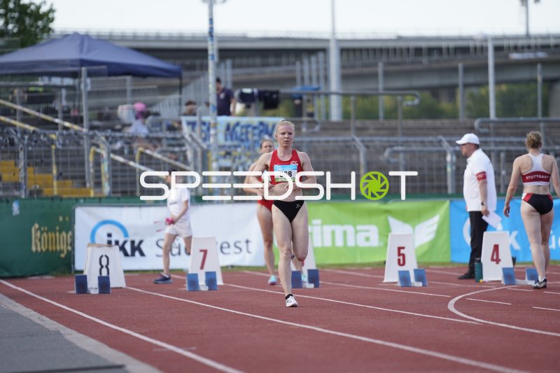 Nadine Mercier (568) beim Sprint im Stadion Oberwerth Koblenz