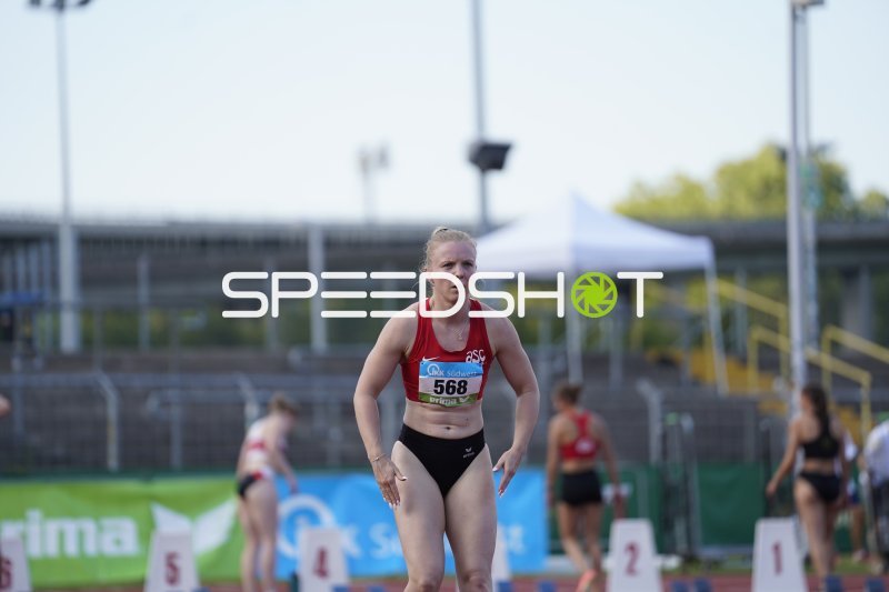 Nadine Mercier (568) beim Leichtathletik-Wettkampf in Koblenz