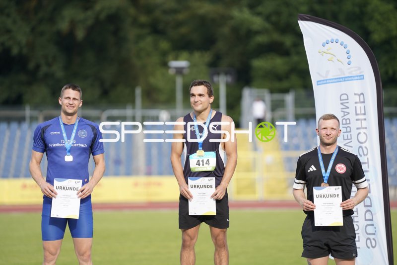 Siegerehrung im Stadion Oberwerth: Olbert Fabian (414), Hieronymi Lars (678) und Enders Yanik Can (603)