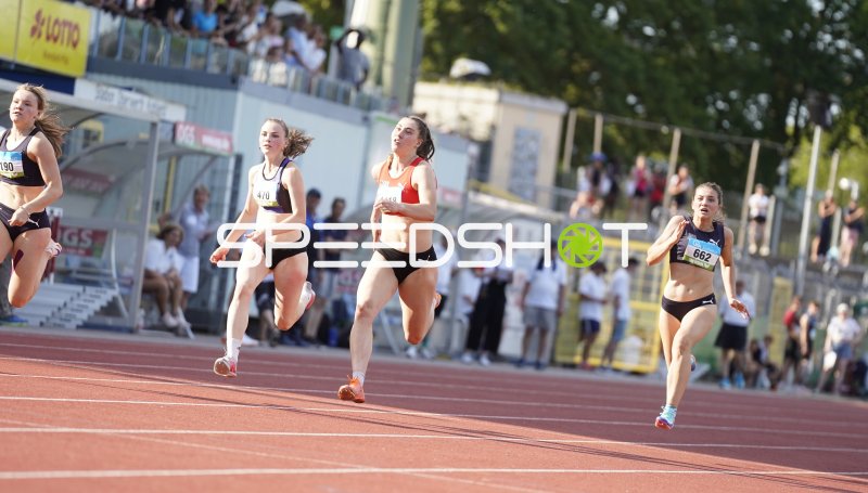 Jenner Eileen (662), Schulze Liara (1118), Tikovsky Isabella (470) und Fischer Lisa (190) im Sprintrennen in Koblenz