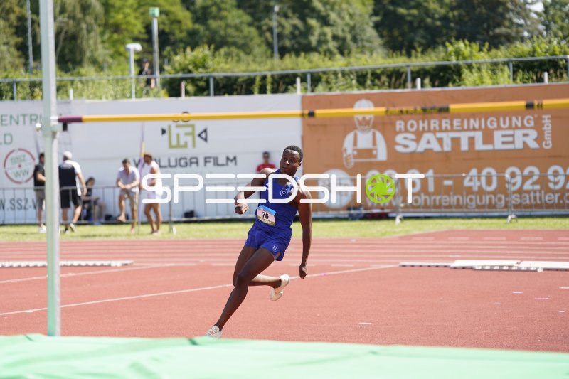 Manekeu Joel (76) im Sprint beim Leichtathletik-Meeting in Koblenz
