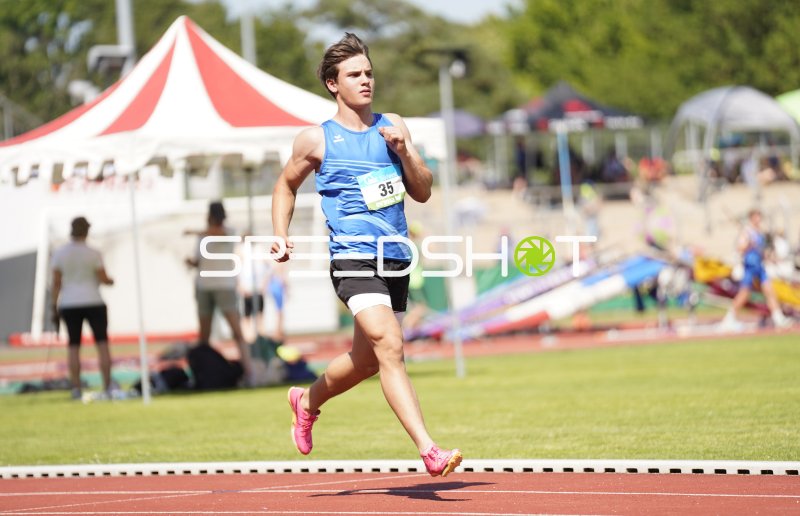 Hohwieler Laurin (35) beim Sprint im Stadion Oberwerth Koblenz