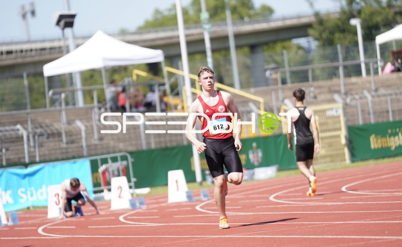 Hesse Levin (612) beim Sprint im Stadion Oberwerth Koblenz