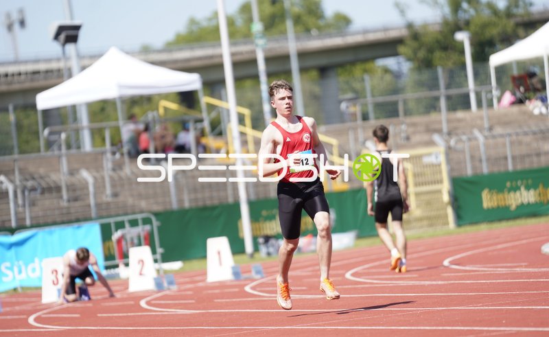 Hesse Levin (612) beim Sprint im Stadion Oberwerth Koblenz