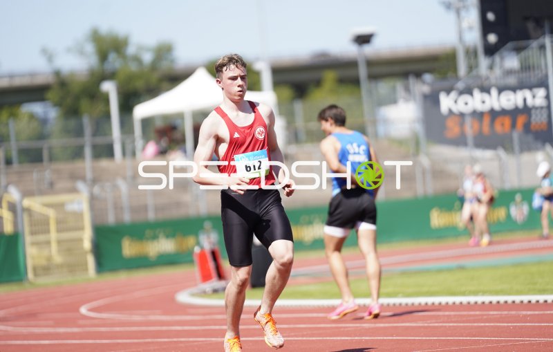 Hesse Levin (612) beim Lauf im Stadion Oberwerth Koblenz