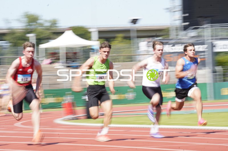 Daum Mika (763) im Sprint beim Leichtathletik-Meeting in Koblenz