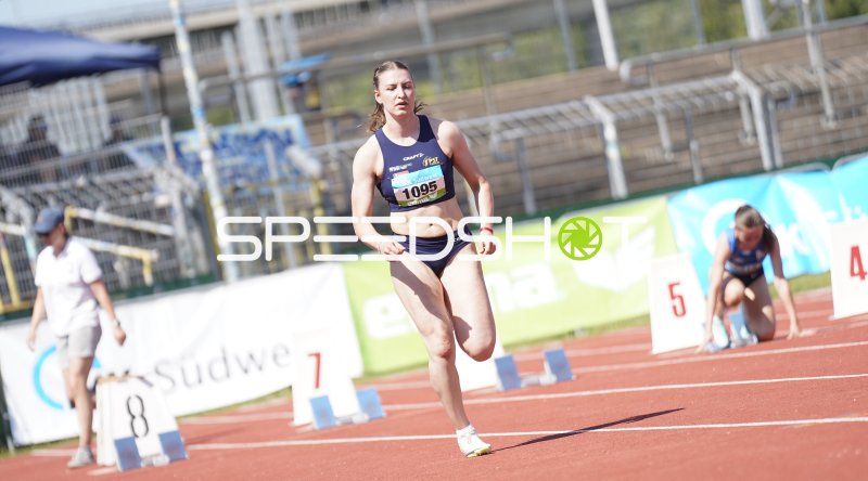Steilen Lilian (1095) beim Sprint im Stadion Oberwerth Koblenz