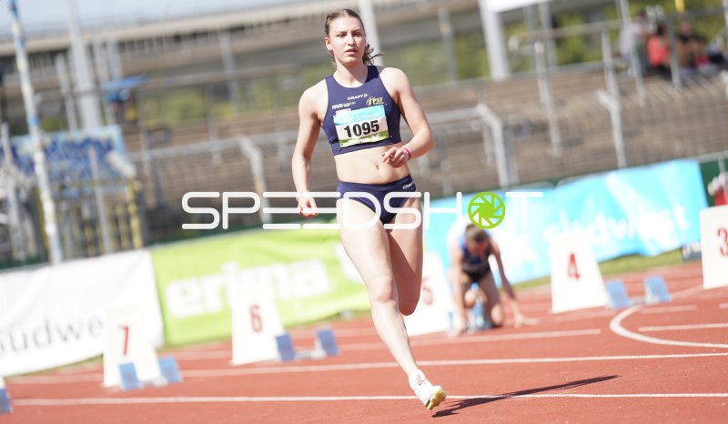 Steilen Lilian (1095) im Sprint beim Leichtathletik-Meeting in Koblenz