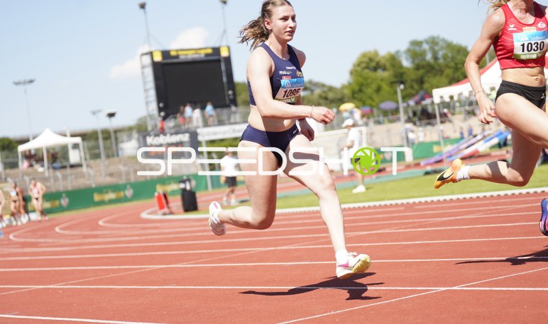 Steilen Lilian (1095) im Sprint beim Leichtathletik-Meeting in Koblenz