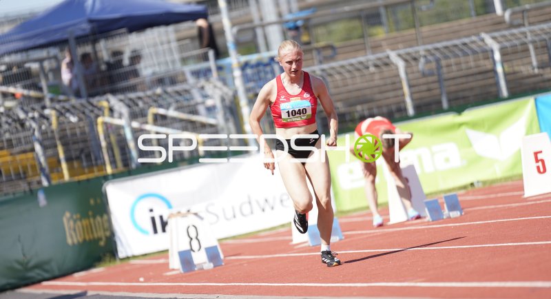 Kupser Leonie (1040) im Sprint beim Leichtathletik-Meeting in Koblenz
