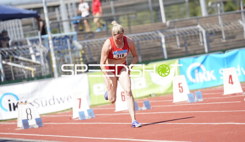Gühlen Katharina (318) beim Sprint im Stadion Oberwerth Koblenz