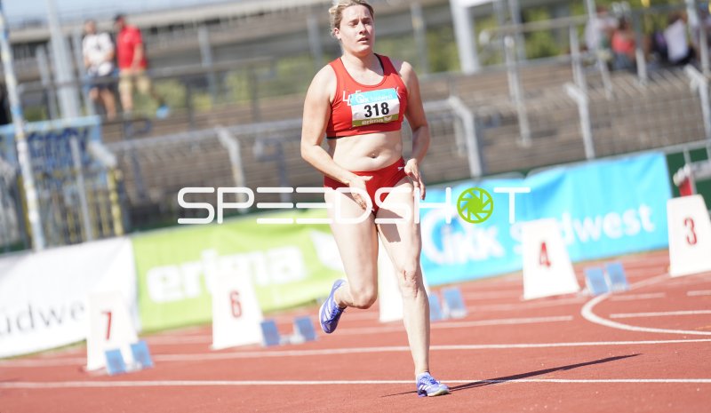 Gühlen Katharina (318) beim Sprint im Stadion Oberwerth Koblenz