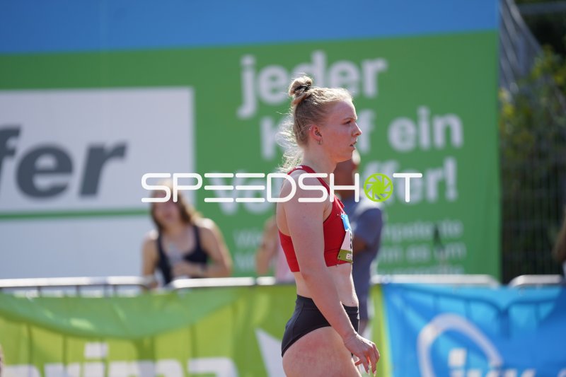 Nadine Mercier (568) beim Leichtathletik-Meeting in Koblenz