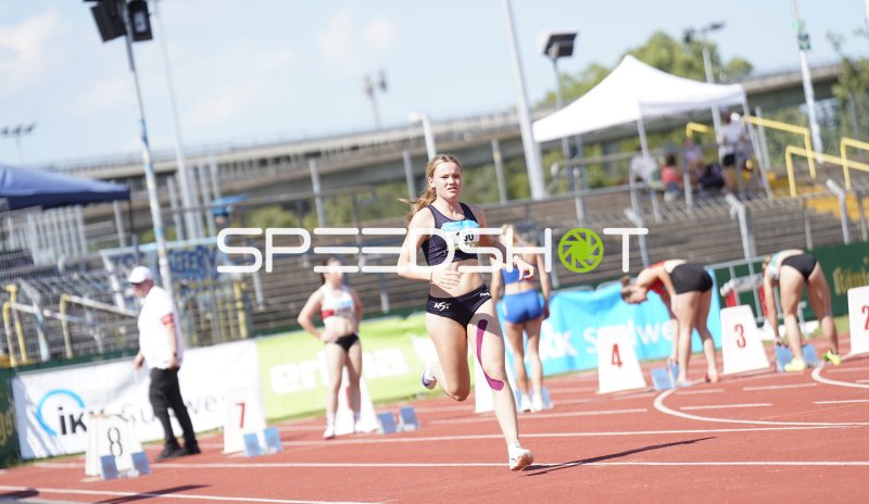Schramm Leo (299) im Sprint beim Leichtathletik-Meeting in Koblenz