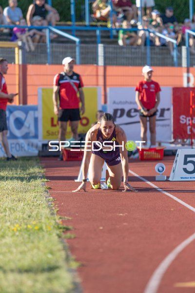 Startposition im Startblock auf Bahn 5 in Dessau