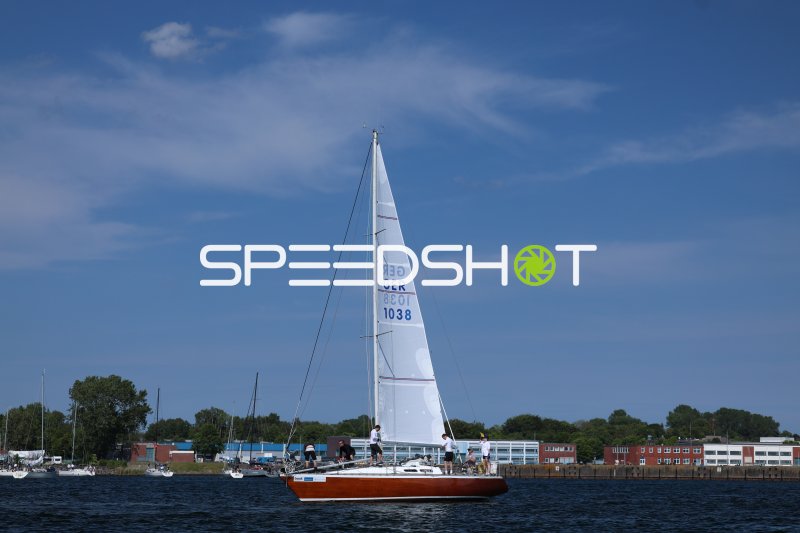 Segelboot GER 1038 im Hafen Eckernförde