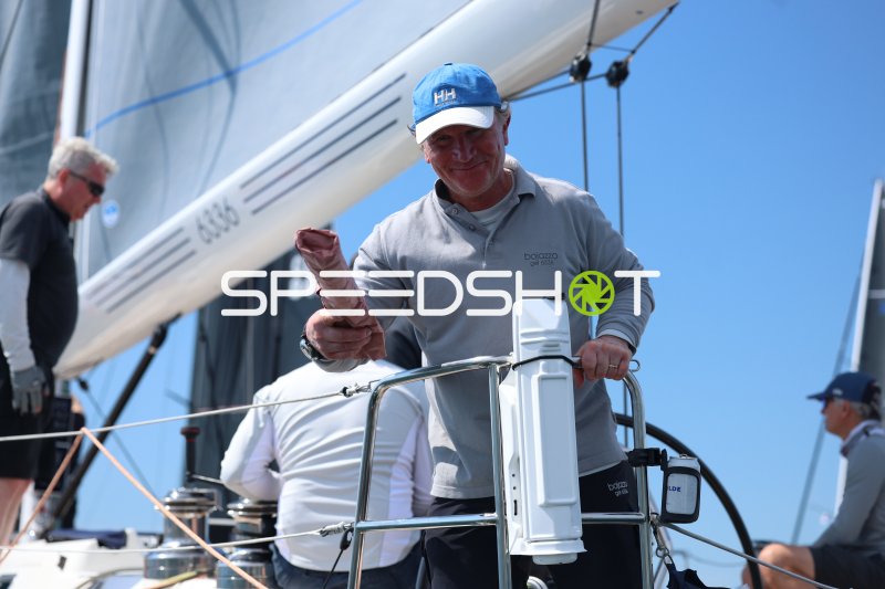 Segler auf Yacht Bajazzo (GRF 6336) im Hafen Eckernförde