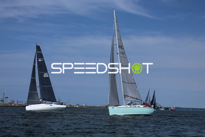 Segelregatta vor dem Hafen Eckernförde – GER 8696 und GER 7267 im Duell