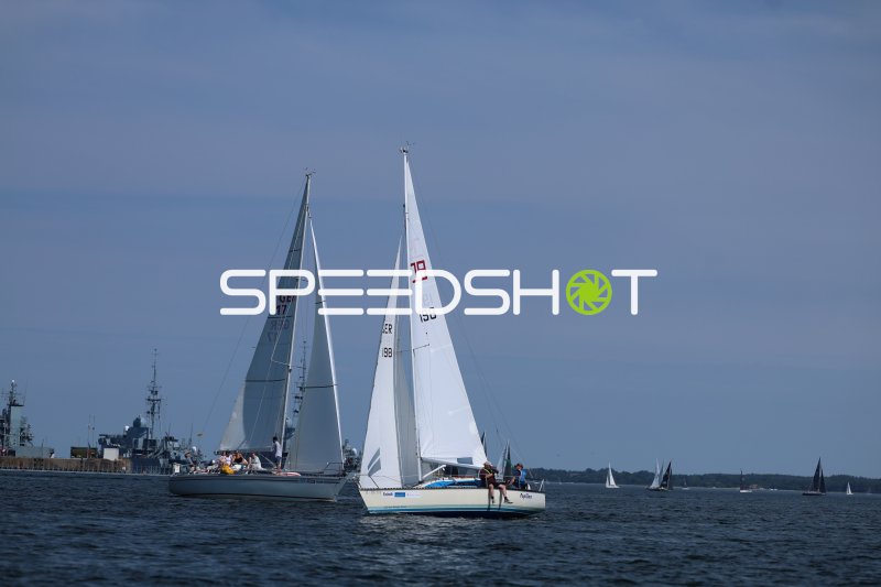 Segelboote GER 198 und GER 17 auf der Eckernförder Bucht