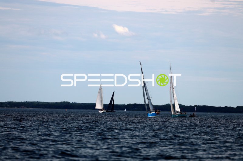 Segelboote auf der Eckernförder Bucht beim Regattasegeln
