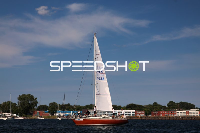 Segelboot GER 1038 im Hafen Eckernförde