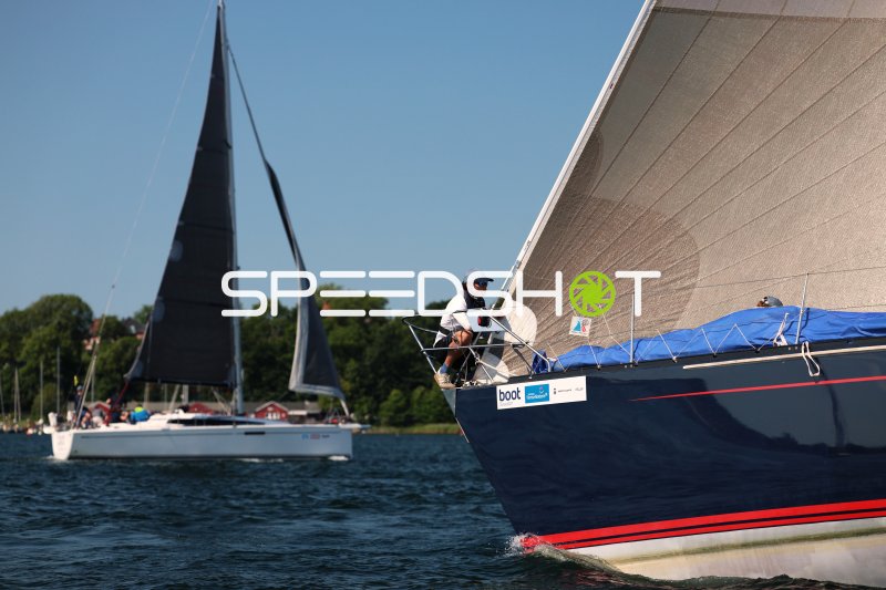 Segelboote im Hafen Eckernförde