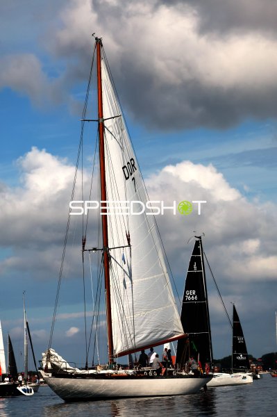 Segelboote im Hafen Eckernförde