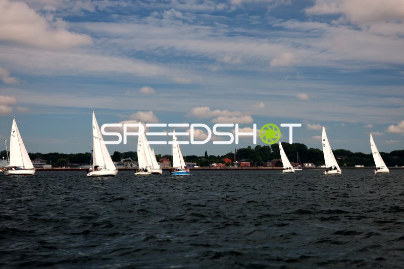 Segelflotte im Hafen Eckernförde