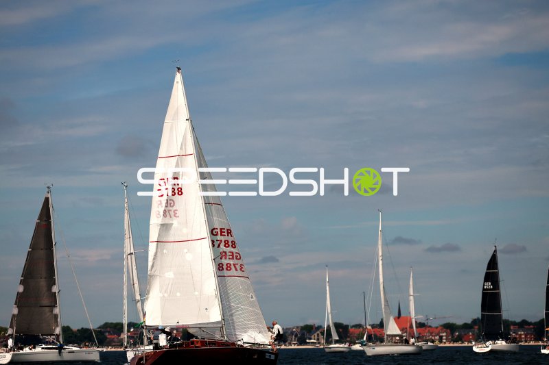 Segelregatta im Hafen Eckernförde mit Segelboot GER 3788