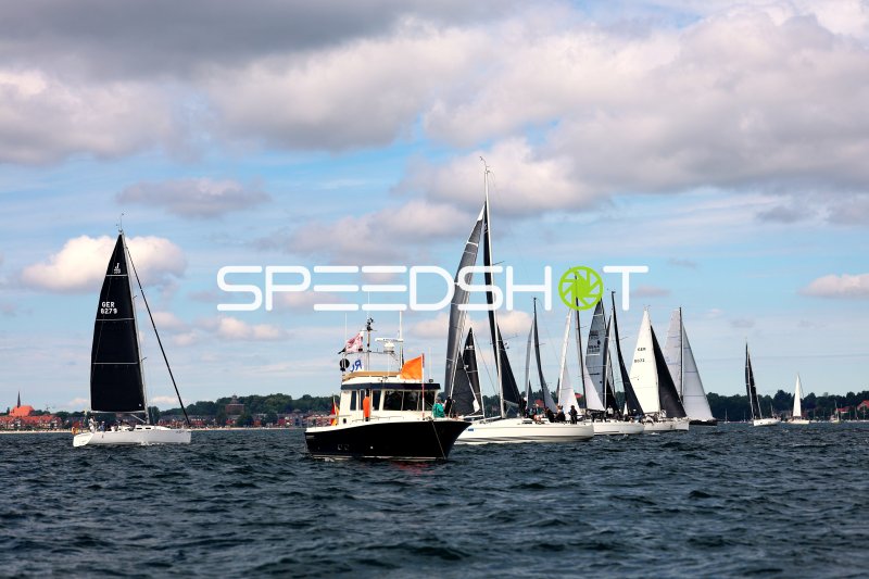 Segelflotte im Hafen Eckernförde