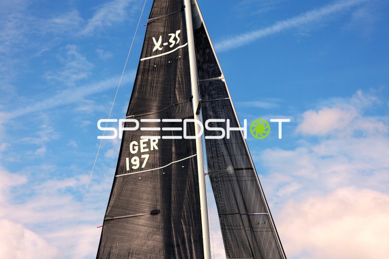 Segelboot X-35 GER 97 im Hafen Eckernförde