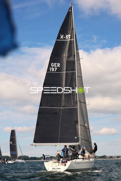 Segelboot Maxima (X-35, GER 197) im Wettkampf auf der Eckernförder Bucht