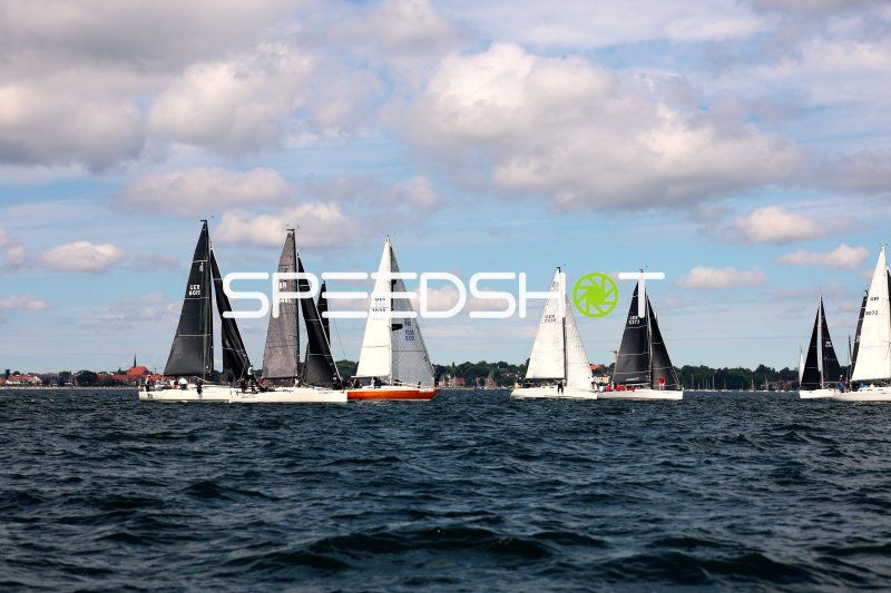 Segelflotte im Hafen Eckernförde