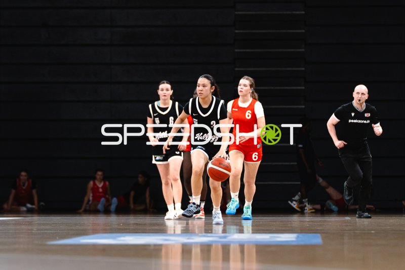 Spielerin (#3; Hamburg Towers) dribbelt im Spielaufbau gegen Junior Suns Rendsburg