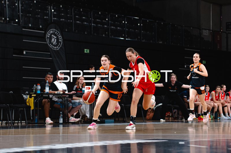 M. Karacan (#7; Oldenburger Turnerbund) im Dribbling gegen SG Bernau-Berlin-Nord