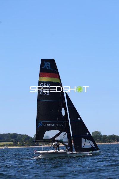 Deutsches Segelboot GER 733 auf der Kieler Förde