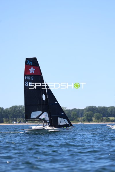 Segelboot HKG 88 beim Regattarennen in Schilksee