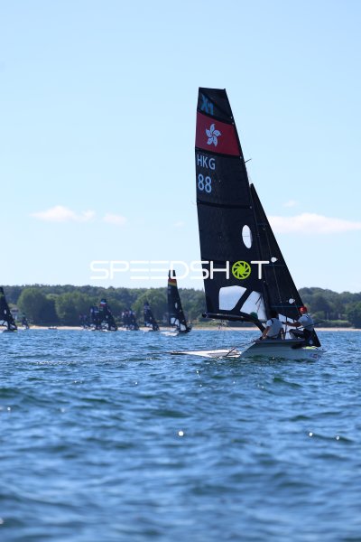 Segelboot HKG 88 beim Regattarennen in Kiel-Schilksee