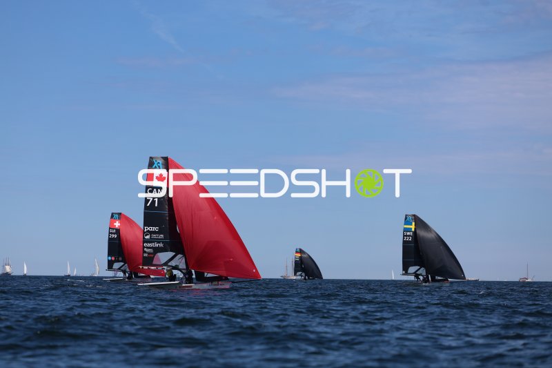 Segelregatta in Kiel: CAN 71 und SUI 299 im Spinnaker-Duell