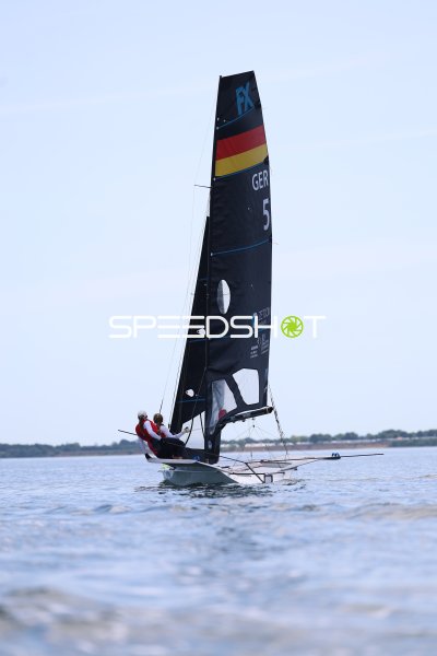 Deutsches Segelteam GER 5 beim Medal Race auf der Kieler Förde
