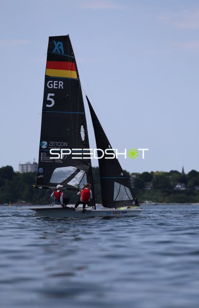 Deutsches Segelteam GER 5 tim Medal Race auf der Kieler Förde